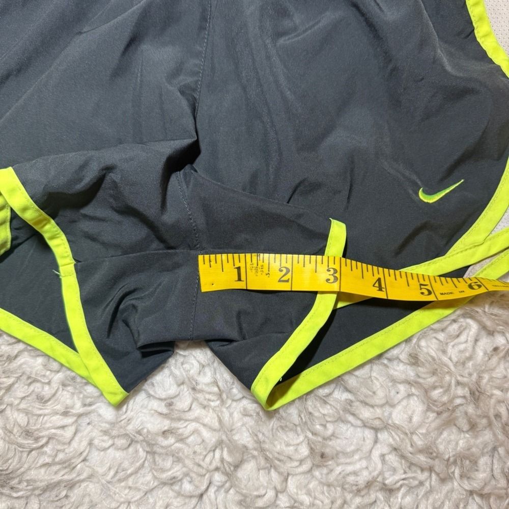 Nike Women's Dri-fit Tempo Running Shorts Size XS Small Gray Neon Green - Picture 7 of 10